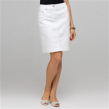 Denim Slim Skirt, , large