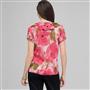 Ruffle Front Blouse., Pink Gem Combo, small